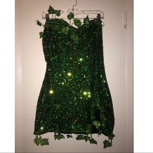 Poison Ivy Strapless Cosplay Dress